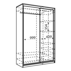 Шкаф-купе Рене 1500 вариант 7 (Тройной ЛДСП/Тройной ЛДСП) в Ноябрьске - noyabrsk.mebel24.online | фото 2