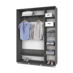 РОЛАНД Шкаф-купе Камень темный (450*1600) Р461 в Ноябрьске - noyabrsk.mebel24.online | фото 3