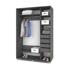 РОЛАНД Шкаф-купе Камень темный (600*1700) Р671 в Ноябрьске - noyabrsk.mebel24.online | фото 4