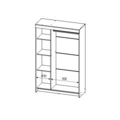 Шкаф-купе ШКП 2 (Венге/Ясень Анкор светлый) в Ноябрьске - noyabrsk.mebel24.online | фото 3