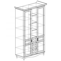 Шкаф многоцелевой №400 Прованс в Ноябрьске - noyabrsk.mebel24.online | фото 2