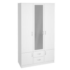 Шкаф Ронда ШК-3 с зеркалом (Белый) в Ноябрьске - noyabrsk.mebel24.online | фото