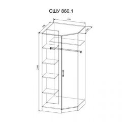 СОФИ СШУ860.1 Шкаф угловой в Ноябрьске - noyabrsk.mebel24.online | фото 2