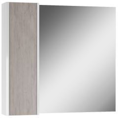 Шкаф-зеркало Uno 80 Дуб серый левый/правый Домино (DU1504HZ) в Ноябрьске - noyabrsk.mebel24.online | фото 6