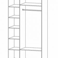 ГАММА Спальный гарнитур (модульный) дуб вотан в Ноябрьске - noyabrsk.mebel24.online | фото 13