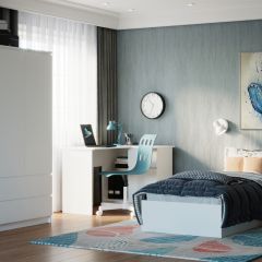 МОРИ Спальный гарнитур (белый) в Ноябрьске - noyabrsk.mebel24.online | фото 4