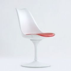 Стул Barneo N-8 Tulip style белый с красной подушкой в Ноябрьске - noyabrsk.mebel24.online | фото 3