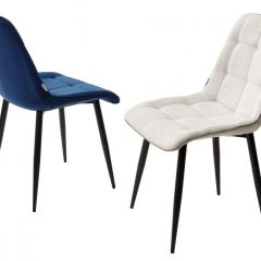 Стул CHIC BLUVEL-86 NAVY BLUE / черный каркас М-City в Ноябрьске - noyabrsk.mebel24.online | фото 2