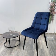 Стул CHIC BLUVEL-86 NAVY BLUE / черный каркас М-City в Ноябрьске - noyabrsk.mebel24.online | фото 5