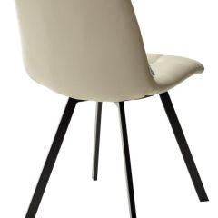 Стул CHILLI SQUARE HK017-02 серо-бежевый, PU/ черный каркас М-City в Ноябрьске - noyabrsk.mebel24.online | фото 4