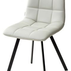 Стул CHILLI SQUARE HK017-03 светло-серый, PU/ черный каркас М-City в Ноябрьске - noyabrsk.mebel24.online | фото