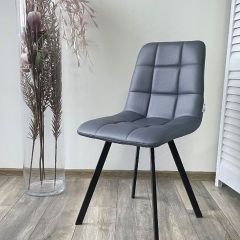 Стул CHILLI SQUARE HK017-09 серо-черничный, PU/ черный каркас М-City в Ноябрьске - noyabrsk.mebel24.online | фото 5