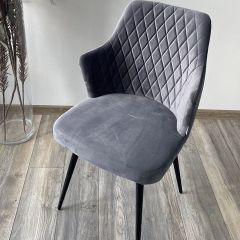 Стул HERMAN 360 град. СЕРЫЙ #27, велюр / черный каркас М-City в Ноябрьске - noyabrsk.mebel24.online | фото