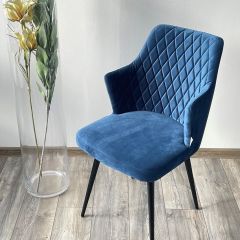 Стул HERMAN 360 град. СИНИЙ #29, велюр / черный каркас М-City в Ноябрьске - noyabrsk.mebel24.online | фото