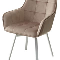 Стул MAVERICK 360 град. поворот. BLUVEL-40 BEIGE/ белый каркас, М-City в Ноябрьске - noyabrsk.mebel24.online | фото