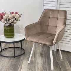 Стул MAVERICK 360 град. поворот. BLUVEL-40 BEIGE/ белый каркас, М-City в Ноябрьске - noyabrsk.mebel24.online | фото 2