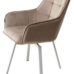 Стул MAVERICK 360 град. поворот. BLUVEL-40 BEIGE/ белый каркас, М-City в Ноябрьске - noyabrsk.mebel24.online | фото 8