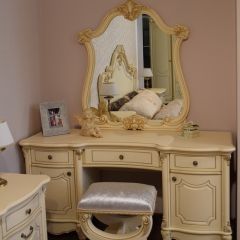Туалетный стол + Зеркало Мона Лиза (крем) в Ноябрьске - noyabrsk.mebel24.online | фото 6