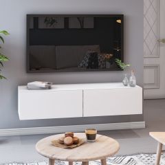 Тумба Подвесная 3 (белый/белый /белый лакобель) в Ноябрьске - noyabrsk.mebel24.online | фото
