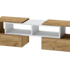 Тумба раздвижная (ЛДСП дуб крафт золотой/белый) в Ноябрьске - noyabrsk.mebel24.online | фото