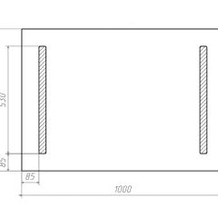 Зеркало Good Light 2-100 с подсветкой Домино (GL7016Z) в Ноябрьске - noyabrsk.mebel24.online | фото 3