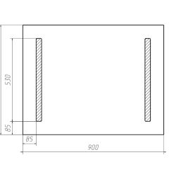 Зеркало Good Light 2-90 с подсветкой Домино (GL7015Z) в Ноябрьске - noyabrsk.mebel24.online | фото 6