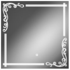 Зеркало Луандра 700х700 с подсветкой Домино (GL7035Z) в Ноябрьске - noyabrsk.mebel24.online | фото