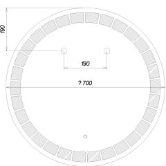 Зеркало Маскат 700х700 с подсветкой Домино (GL7057Z) в Ноябрьске - noyabrsk.mebel24.online | фото 6