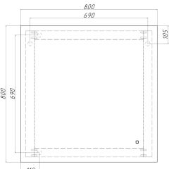 Зеркало Минск 800х800 с подсветкой Домино (GL7040Z) в Ноябрьске - noyabrsk.mebel24.online | фото 8