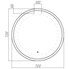 Зеркало Moon 72 white с подсветкой Sansa (SMo1046Z) в Ноябрьске - noyabrsk.mebel24.online | фото 8