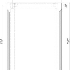 Зеркало Оттава 1000х700 с подсветкой Домино (GL7028Z) в Ноябрьске - noyabrsk.mebel24.online | фото 8