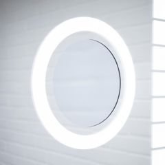 Зеркало Quadro 100 alum (линза) с подсветкой Sansa (SQL1030Z) в Ноябрьске - noyabrsk.mebel24.online | фото 5