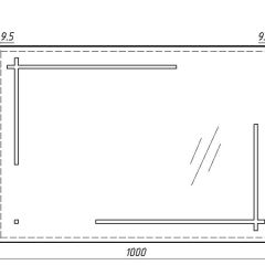 Зеркало Ray 100 black с подсветкой Sansa (SR1035Z) в Ноябрьске - noyabrsk.mebel24.online | фото 6