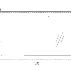 Зеркало Ray 120 black с подсветкой Sansa (SR1034Z) в Ноябрьске - noyabrsk.mebel24.online | фото 6