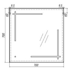 Зеркало Ray 70 black с подсветкой Sansa (SR1038Z) в Ноябрьске - noyabrsk.mebel24.online | фото 6