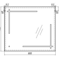 Зеркало Ray 80 black с подсветкой Sansa (SR1037Z) в Ноябрьске - noyabrsk.mebel24.online | фото 7