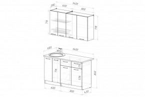 АЛЬБА Кухонный гарнитур Медиум 1400 мм в Ноябрьске - noyabrsk.mebel24.online | фото 2