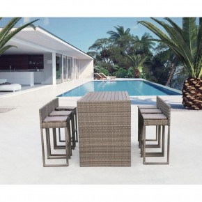 Барный комплект плетеной мебели T390GD/Y390G-W78_6Pcs Grey в Ноябрьске - noyabrsk.mebel24.online | фото 2