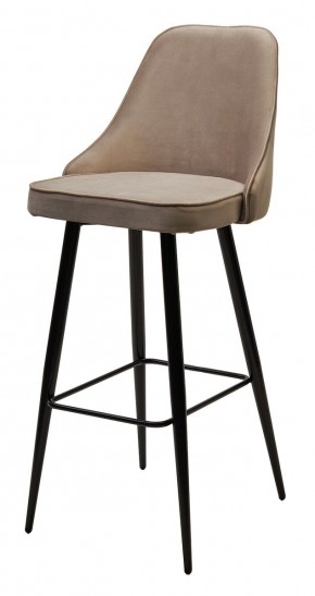 Барный стул NEPAL-BAR БЕЖЕВЫЙ #5, велюр/ черный каркас (H=78cm) М-City в Ноябрьске - noyabrsk.mebel24.online | фото 4