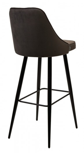 Барный стул NEPAL-BAR ГРАФИТ #14, велюр/ черный каркас (H=78cm) М-City в Ноябрьске - noyabrsk.mebel24.online | фото 2