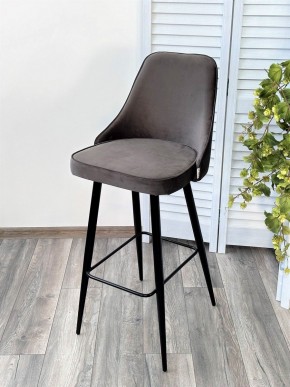 Барный стул NEPAL-BAR ГРАФИТ #14, велюр/ черный каркас (H=78cm) М-City в Ноябрьске - noyabrsk.mebel24.online | фото 5