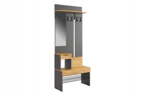 БАСКО Прихожая (графит) в Ноябрьске - noyabrsk.mebel24.online | фото