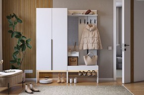 БАСКО Прихожая К1 (белое дерево) в Ноябрьске - noyabrsk.mebel24.online | фото