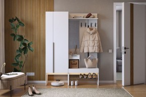БАСКО Прихожая К2 (белое дерево) в Ноябрьске - noyabrsk.mebel24.online | фото