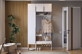 БАСКО Прихожая К4 (белое дерево) в Ноябрьске - noyabrsk.mebel24.online | фото