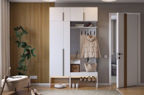 БАСКО Прихожая К6 (белое дерево) в Ноябрьске - noyabrsk.mebel24.online | фото