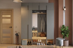 БАСКО Прихожая К9 (графит) в Ноябрьске - noyabrsk.mebel24.online | фото 2