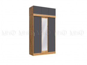 БАСЯ Шкаф с антресолью (графит/дуб крафт) в Ноябрьске - noyabrsk.mebel24.online | фото