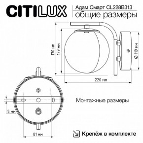 Бра Citilux Адам Смарт CL228B313 в Ноябрьске - noyabrsk.mebel24.online | фото 8