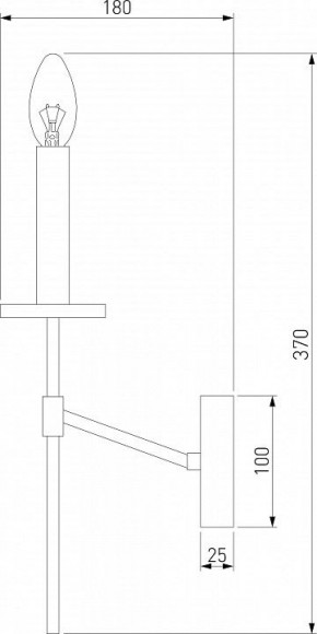 Бра Eurosvet Anders 60142/1 хром в Ноябрьске - noyabrsk.mebel24.online | фото 2